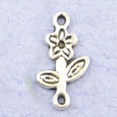 10x Mini Connectortjes donker zilver