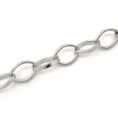 4 Meter Ketting Donker Zilver