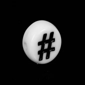 1x Letterkraaltje # Hashtag