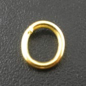 100 stuks Open ring goudkleurig 6 mm