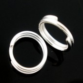 50x Splitring Licht zilver 4 mm