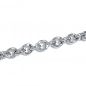 5 meter schakelketting Donker Zilver