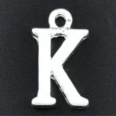 1x Bedel lichtzilver - letter "K"