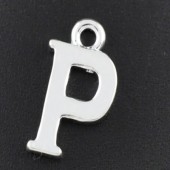 1x Bedel lichtzilver - letter "P"