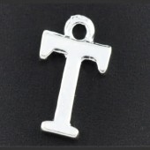 1x Bedel lichtzilver - letter "T"