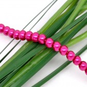 Snoertje Glasparels 4 mm Fuchsia