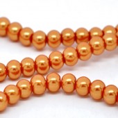 Snoertje Glasparels 4 mm Oranje