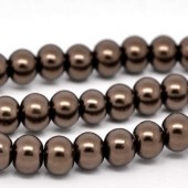 Snoertje Glasparel 8 mm Bruin