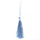 1x Kwastje Licht Blauw 14 cm