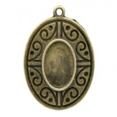 Cabochon Hanger Brons Ovaal
