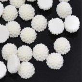 Cabochon Chrysant Gebroken wit