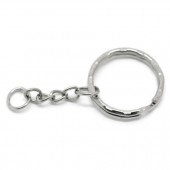 Sleutelhanger donker zilver