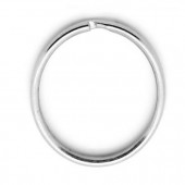 Splitring - Sleutelhanger donker zilver