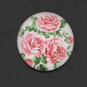 1 x Glazen Cabochon Bloem 25 mm