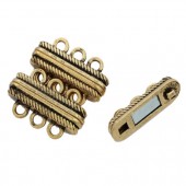 3-rij magneetslot oud goudkleurig