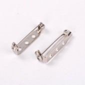25 stuks Broche speldjes Donker Zilver