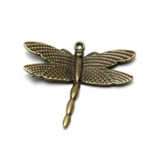 1x Bedeltje Libelle Brons