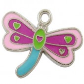 1x Bedeltje Vlinder Kleur