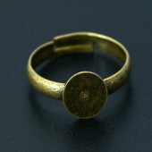 1x Plakring brons Plakvlak 8 mm