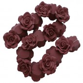 1x Fimo roos Donker Rood/Paars 3 cm