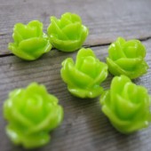 1x Cabochon Roosje Licht Lime