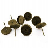 1 Paar Cabochon Stekertjes Brons