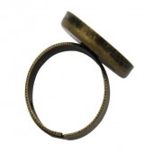 1x Bronzen Cabochon cup Ring