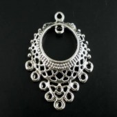 1x Ornament Opengewerkt Donker zilver