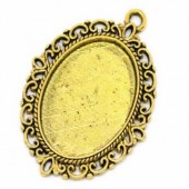 Cabochon Hanger Oud Goud