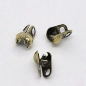 10 Kalotjes 6 x 4.5 mm / brons