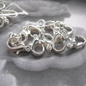 25 stuks Lobsterslotje lichtzilver