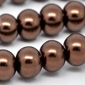 Snoertje Glasparel 6 mm bruin