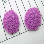 1x cabochon Donker Lila/Fuchsia