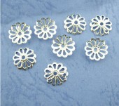50 stuks Lichtzilveren kapjes 8 mm