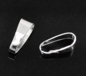 5 x Bedelhanger lichtzilver 11 mm