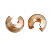 20 Afdekkralen voor knijpkraaltjes Rosegold 3 mm