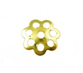 100x Kralenkapjes Goudkleurig (dun) 6 mm