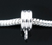 1x Licht zilveren Bedelhanger (bail)