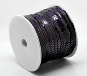 1 meter Paillettenband Zwart