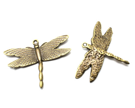1x Bedeltje Libelle Brons