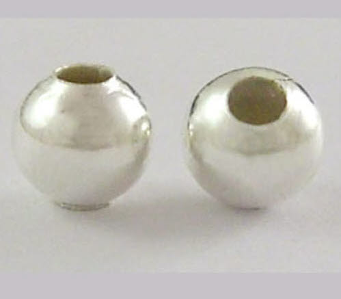1000x Metalen gladde kraal lichtzilver
