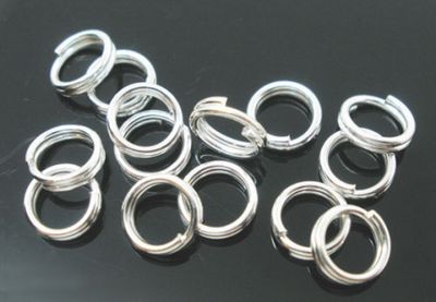 800 Stuks Splitring Licht zilver 6 mm