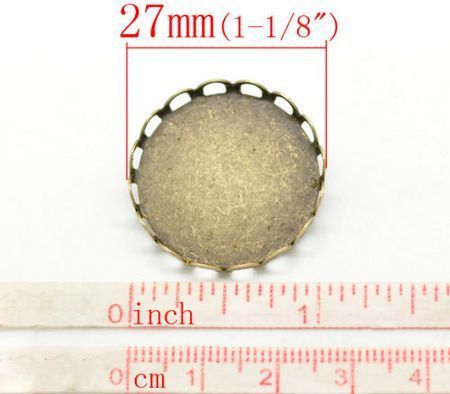 Cabochon Brochspeldje Brons