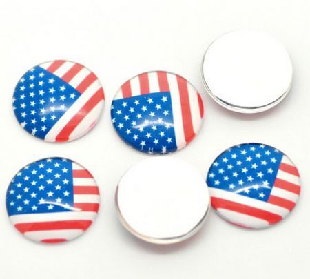 Glazen cabochon US Vlag