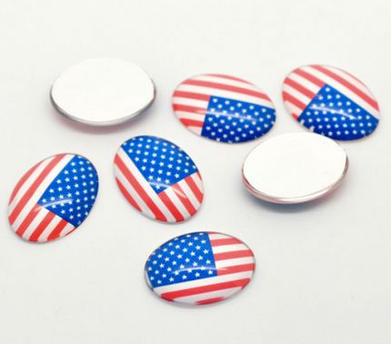 Glazen cabochon US Vlag