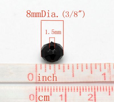 100 stuks Facet Acryl mix 8 x 6 mm