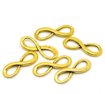 2x infinity connector Goudkleurig