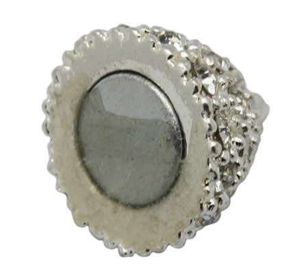 Strass/Lichtzilveren Magneetslotje