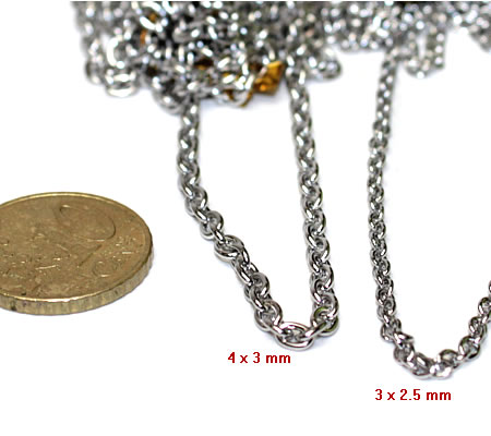 5 meter Roestvrijstalen  jasseron/ketting (304)